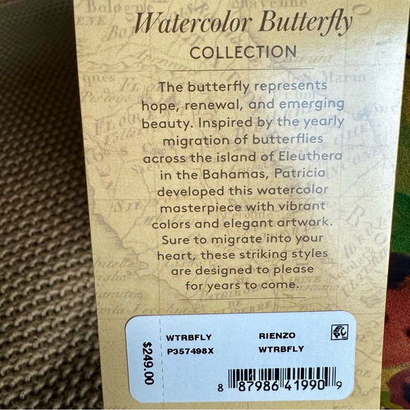 PATRICIA NASH SATCHEL HANDBAG WATER BUTTERFLY COLOR - Picture 9 of 9